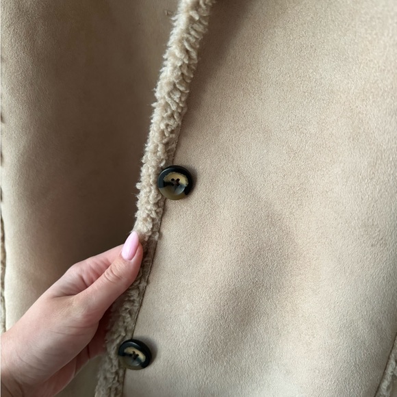 LL Bean Suede Sherpa Jacket Size XL - Picture 8 of 9